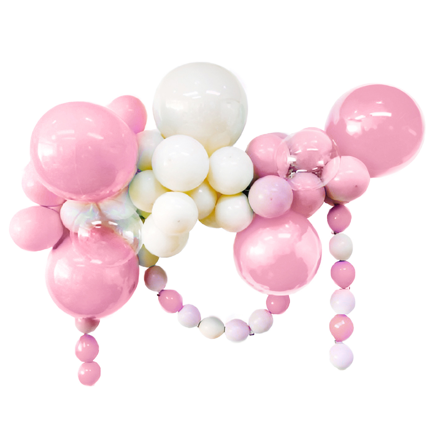 Гирлянда из воздушных шаров, Набор №17, Розовый микс, Пастель, 51 шт. в упак., 6233272