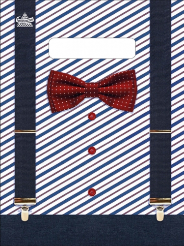 Пакет с вырубной неусиленной ручкой 19,5х25 (х100) Тико (Костюмчик), ВНР55238