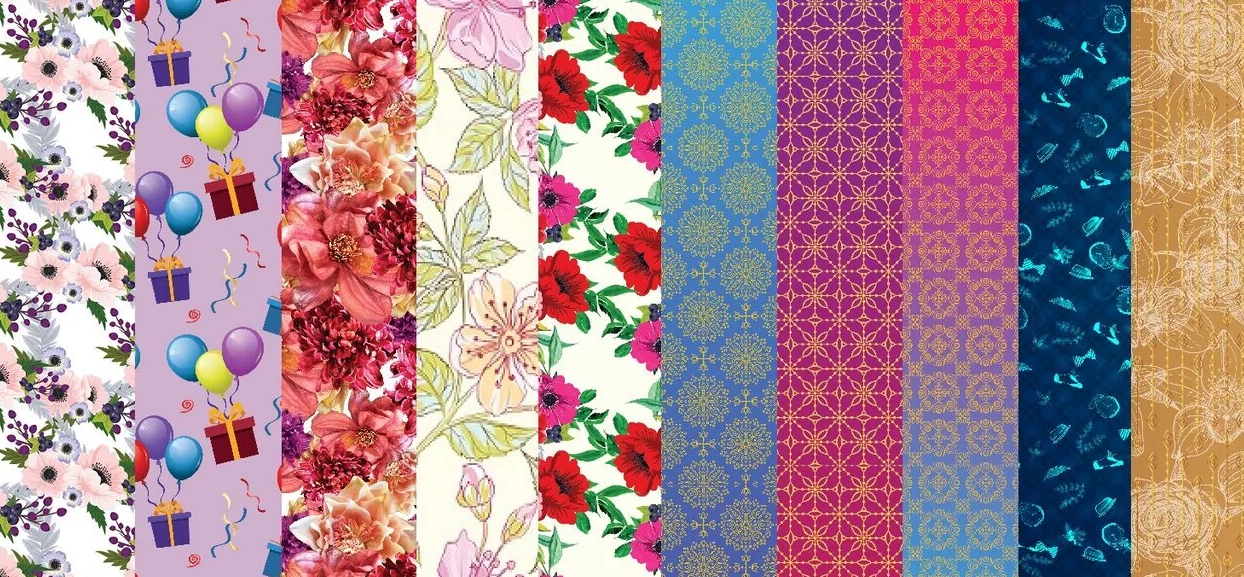 Бумага упаковочная декоративная (70х100), 2 листа, WP2-S-03