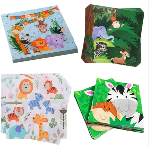 ¶Салфетки "Мультяшки", дизайн ассорти , 20х20 см, 1120