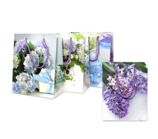 Пакет подарочный, Цветы в блеске, 30х12х41,5, AR-6123