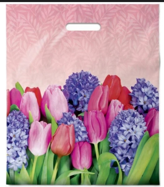 Пакет ПЭ с вырубной ручкой 40x47+6см (45) (Лирика), ВУР63410