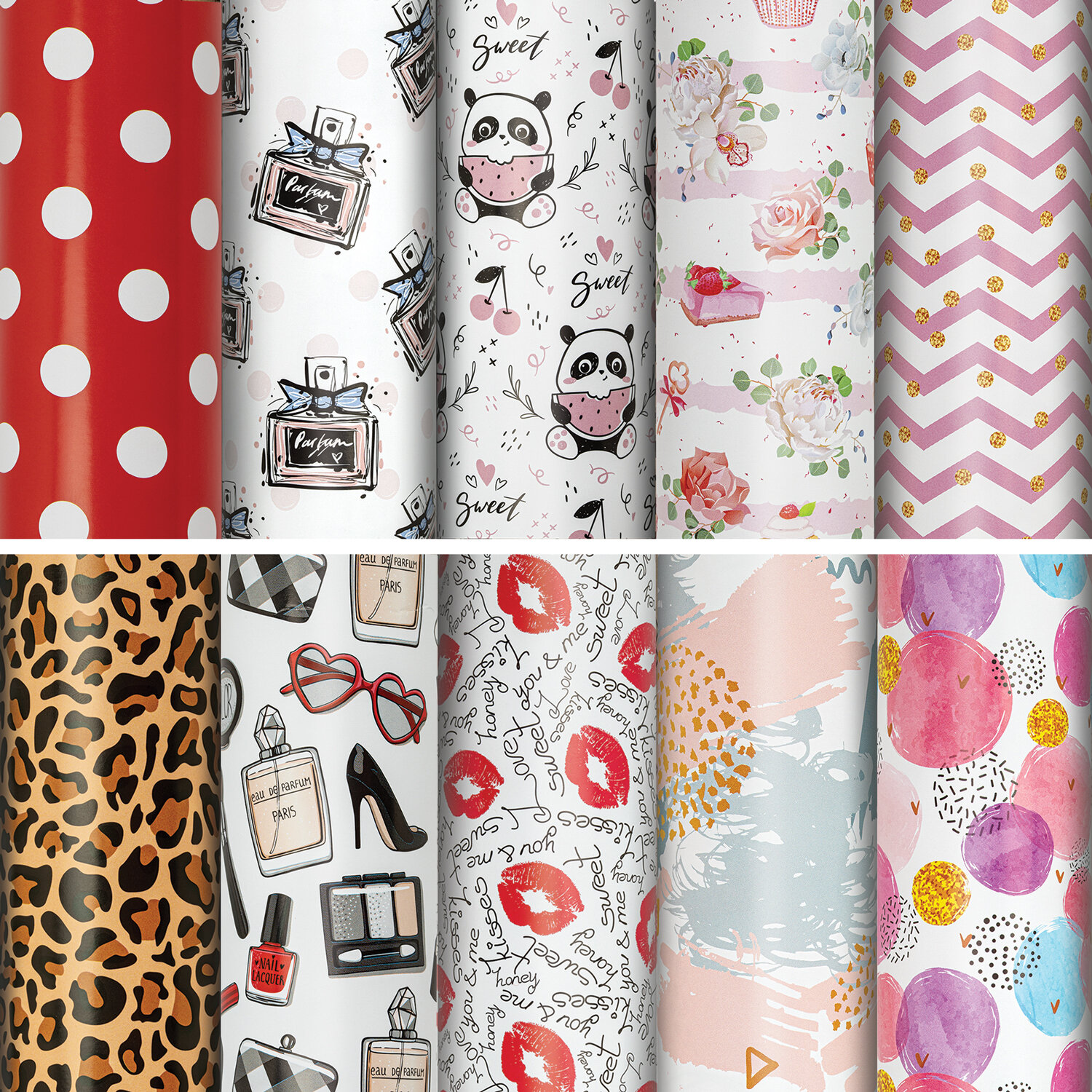 Бумага упаковочная 'For Women' 70х100 см, дизайн ассорти, ЗОЛОТАЯ СКАЗКА, 591915