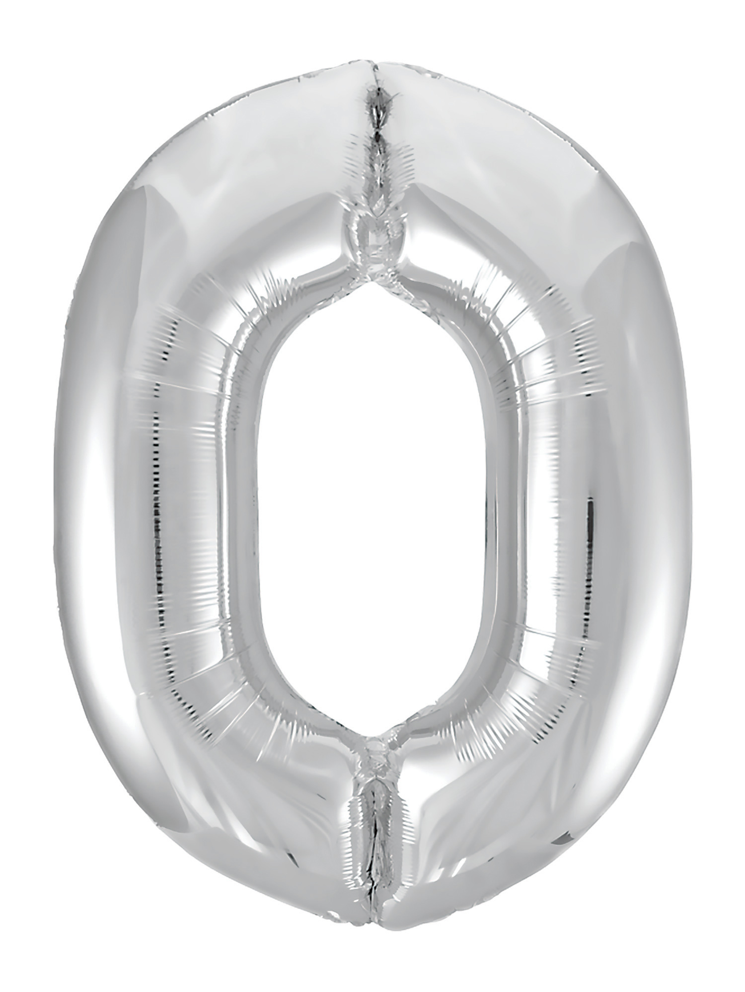 Шар фольга Agura Slim, цифра 0 'Серебро', 40', индивид. уп., европодвес, 754603