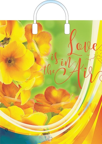 Пакет ПЭ с пластмассовыми ручками 38х45+3 см, (90) (Вдохновение) , ПЛР51788