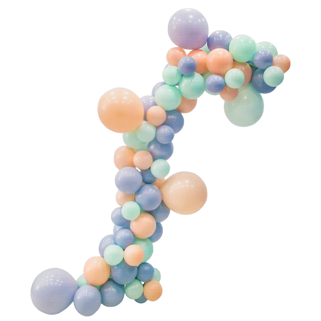 Гирлянда из воздушных шаров, Набор №6, Ассорти, Макарунс, 75 шт. в упак., 6233261