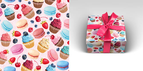 Упаковочная бумага OPTIMA 'Сладкая жизнь' 1 лист 70 х 100 см УБ-1606