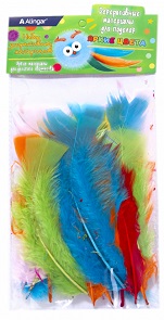 Перья декоративные пушистые 'Alingar' , яркие цвета, (20 шт), AL9048