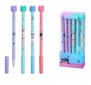 Ручка гелевая со стираемыми чернилами MIAO, СИНЯЯ, игольчатый пиш.узел 0.5 мм, М-5301-70