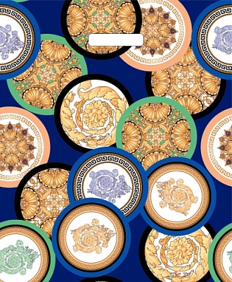 Пакет ПЭ с вырубной ручкой 38х45+3см (х50) (Барокко) Артпласт, ВУР62388