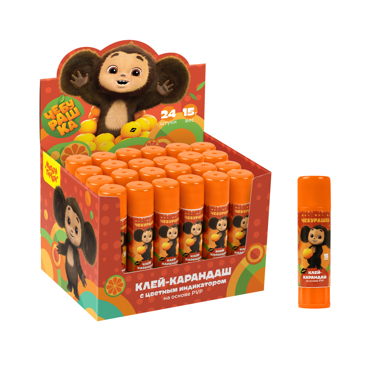 Ластик, Мульти-Пульти, 'Чебурашка', фигурный, 40х30х13 мм, ассорти, ЧБ_54161