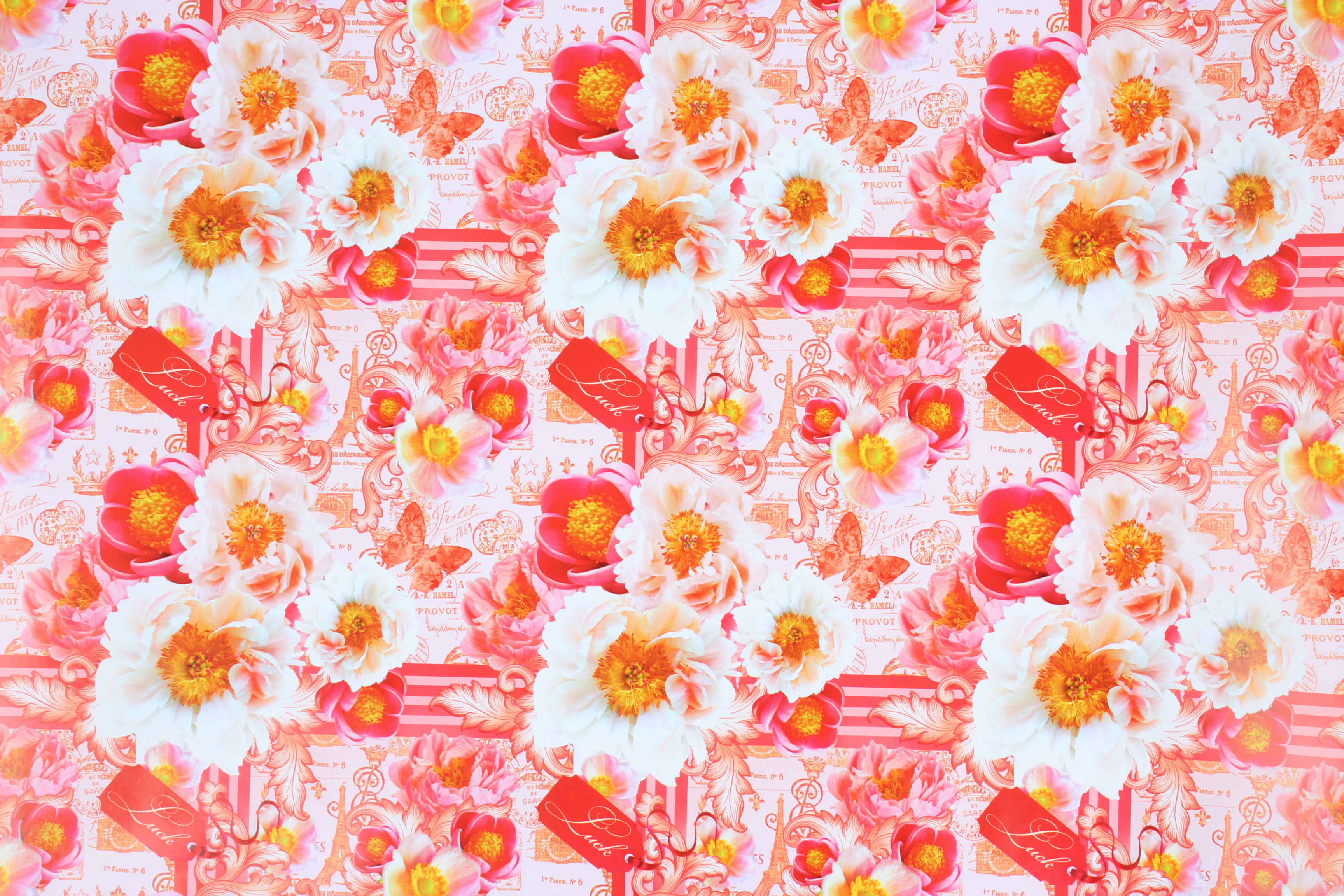 Упаковочная бумага 'Нежные цветы' 70х100 см., 80 г;м2, УБ 4571