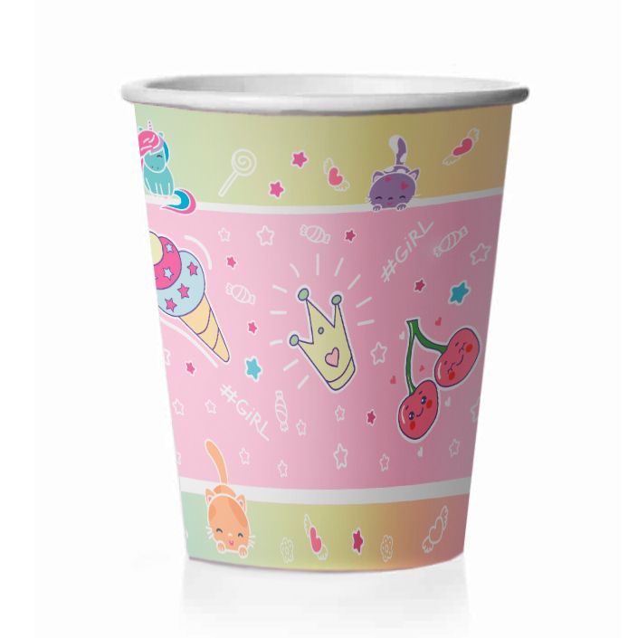 Набор стаканов бумажных 'С Днем рождения' Волшебный мир', 6 шт.; уп., 190 мл., европодвес, 702024