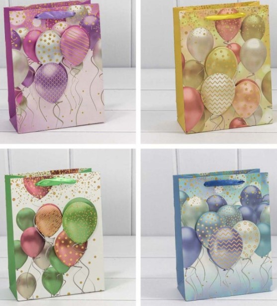 Пакет подарочный с 3D аппликацией 'Воздушные шары', 18х23х10 см, OM000111E