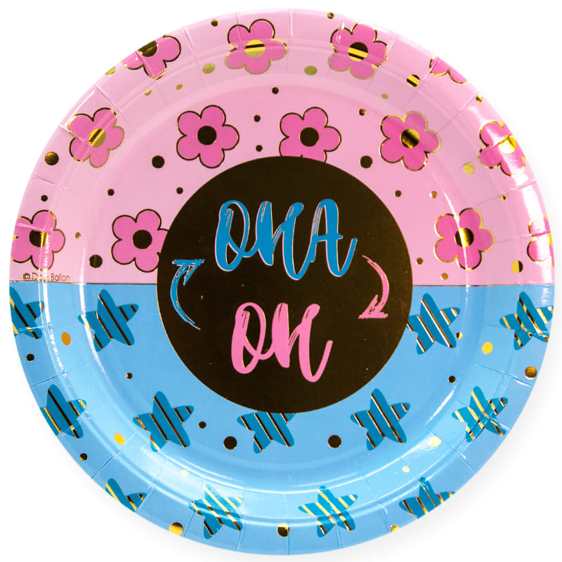 Тарелки (9'';23 см) Она или Он., (6 шт;уп), 690022