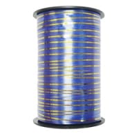 Лента подарочная с золотой полоской Fiesta 5 мм х 250 м синяя