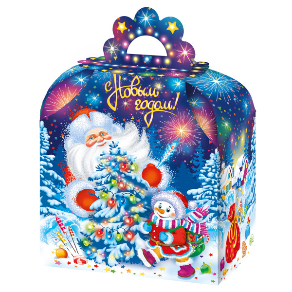 Подарочная упаковка 'Морозко 1.0', 1000 гр , 160х100х190 (235) мм, 15010618