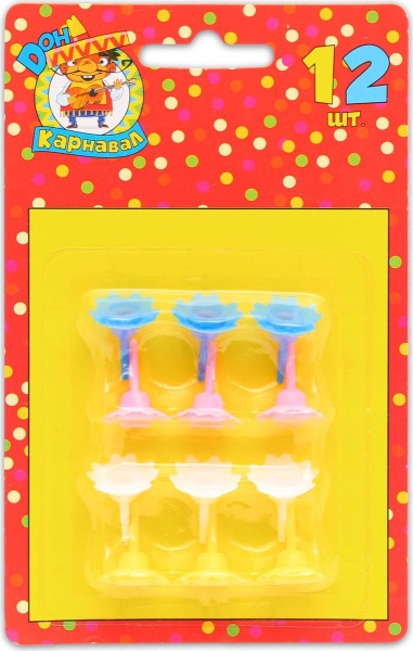 Подставки для свечей Миленд 12 шт., картон. уп., европодвес, П-1252