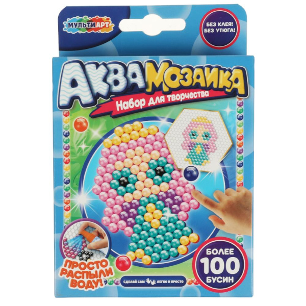 Аквамозаика 100 бусин принцесса МУЛЬТИ АРТ, AB-100PRIN