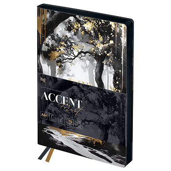 Ежедневник датированный 2027г., А6+, 176л., мягкий переплет, кожзам, BG "Accent", лес, DdА6+_68173