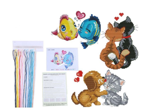 Набор для вышивания крестом 20 х 29 см, в ассортименте 12 дизайнов, M-10497A