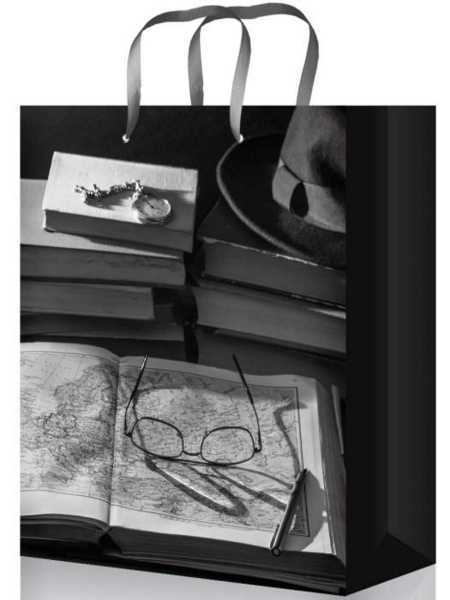 Пакет подарочный 26,4х32,7х8 см (L) Мужская эстетика, ПКП-0384